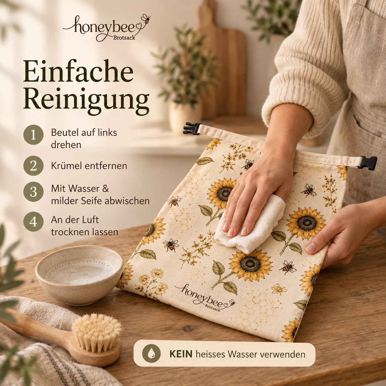 Honeybee Bienenwachs-Brotsack