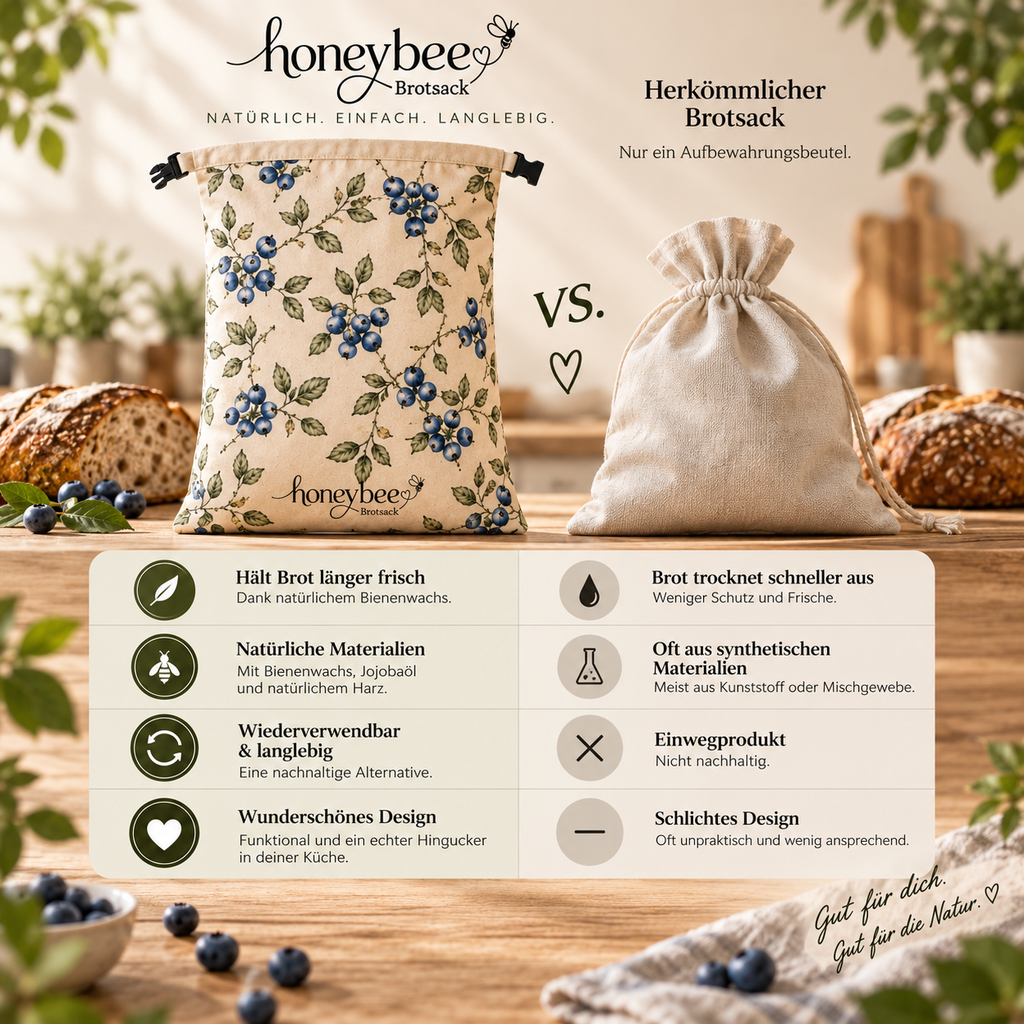 Honeybee Bienenwachs-Brotsack