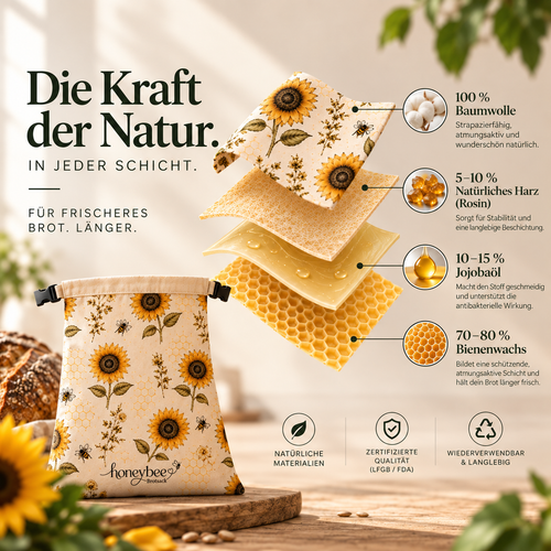 Honeybee Bienenwachs-Brotsack